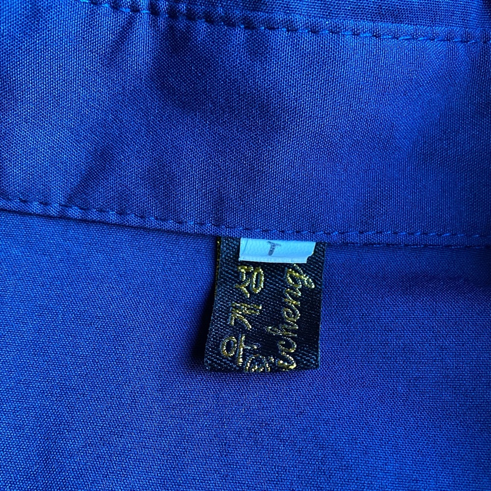 Basic Blue Collared Dress - Picture 5 of 6